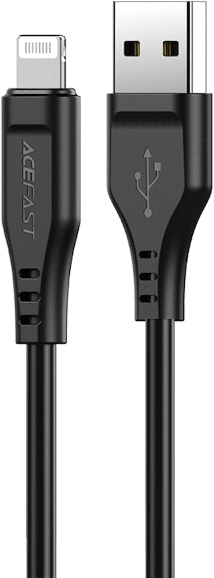 AceFast Fast Charging USB To Lightning Cable 1.2m Black