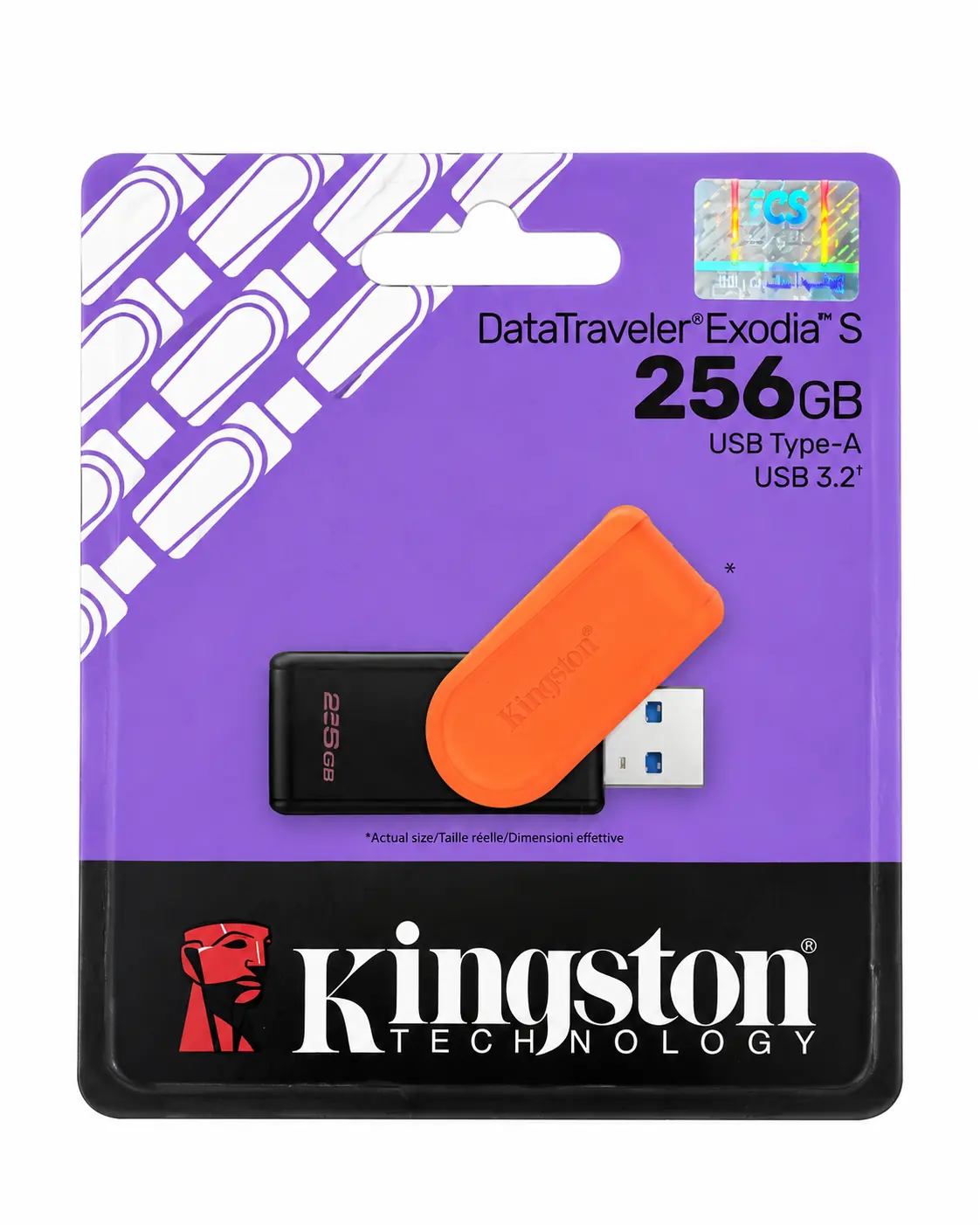 Kingston DataTraveler Exodia S 256GB USB 3.2 Flash Drive – Orange